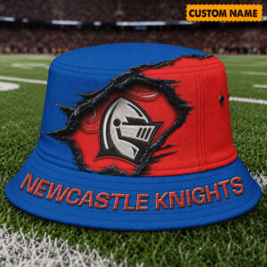 Auspiritmerch Newcastle Knights Bucket Hat Custom Name Vintage Daily Casual Fashion