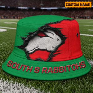 Auspiritmerch South Sydney Rabbitohs Bucket Hat Custom Name Vintage Daily Casual Fashion