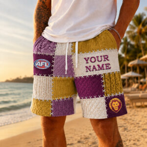 Auspiritmerch Brisbane Lions Short Pants Custom Name Gifts For Fan
