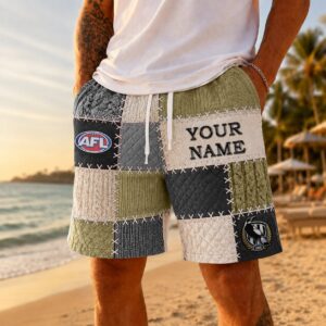 Auspiritmerch Collingwood Magpies Short Pants Custom Name Gifts For Fan