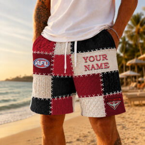 Auspiritmerch Essendon Short Pants Custom Name Gifts For Fan
