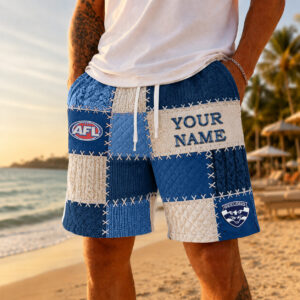 Auspiritmerch Geelong Cats Short Pants Custom Name Gifts For Fan