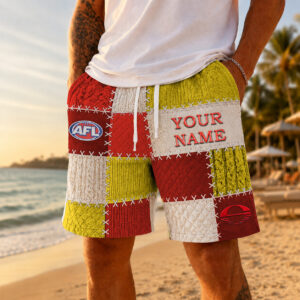 Auspiritmerch Gold Coast Suns Short Pants Custom Name Gifts For Fan