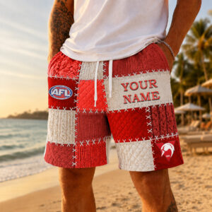 Auspiritmerch Sydney Swans Short Pants Custom Name Gifts For Fan