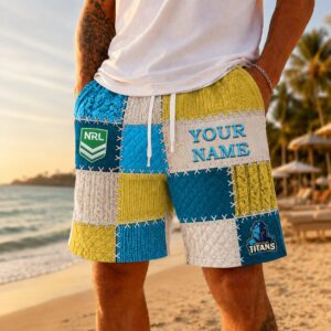 Auspiritmerch Gold Coast Titans Short Pants Custom Name Gifts For Fan