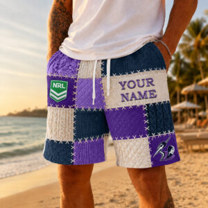 Auspiritmerch Melbourne Storm Short Pants Custom Name Gifts For Fan