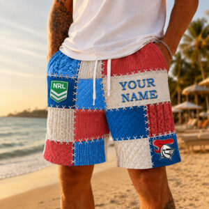 Auspiritmerch Newcastle Knights Short Pants Custom Name Gifts For Fan