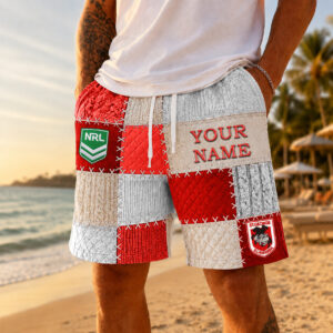 Auspiritmerch St. George Illawarra Dragons Short Pants Custom Name Gifts For Fan