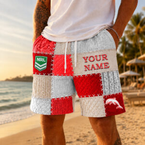 Auspiritmerch Redcliffe Dolphins Short Pants Custom Name Gifts For Fan
