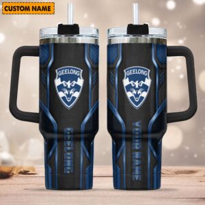 Auspiritmerch Geelong Cats Custom Stanley Cup 40 oz 30 oz Tumbler With Handle