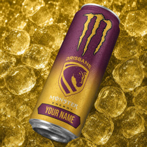 Auspiritmerch Geelong Cats x Monster Can Shaped Tumbler Custom Name Gift For Fans