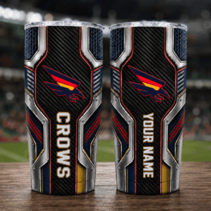 Auspiritmerch Adelaide Crows Custom Stanley Quencher 20oz Stainless Steel Tumbler