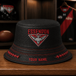 Auspiritmerch Essendon Bucket Hat Custom Name Vintage Daily Casual Fashion