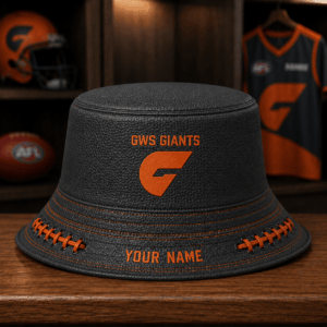 Auspiritmerch GWS Giants Bucket Hat Custom Name Vintage Daily Casual Fashion