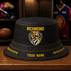 Auspiritmerch Richmond Tigers Bucket Hat Custom Name Vintage Daily Casual Fashion
