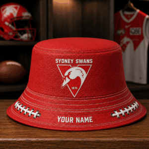 Auspiritmerch Sydney Swans Bucket Hat Custom Name Vintage Daily Casual Fashion