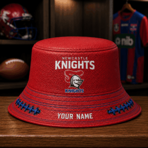 Auspiritmerch Newcastle Knights Bucket Hat Custom Name Vintage Daily Casual Fashion