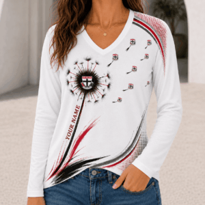 Auspiritmerch St Kilda Saints Women's V-neck Long Shirt Custom Name Gift For Fan