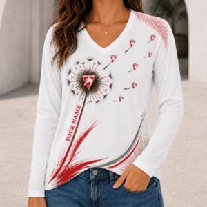 Auspiritmerch Sydney Swans Women's V-neck Long Shirt Custom Name Gift For Fan
