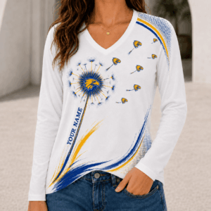 Auspiritmerch West Coast Eagles Women's V-neck Long Shirt Custom Name Gift For Fan