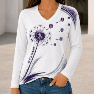 Auspiritmerch Fremantle Dockers Women's V-neck Long Shirt Custom Name Gift For Fan