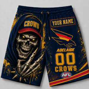 Auspiritmerch Adelaide Crows Short Pants Custom Name Gifts For Fan