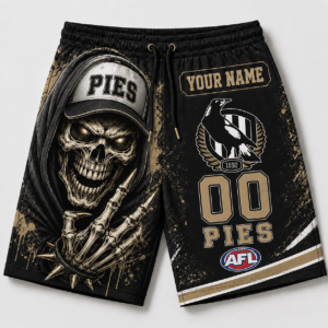 Auspiritmerch Collingwood Magpies Short Pants Custom Name Gifts For Fan