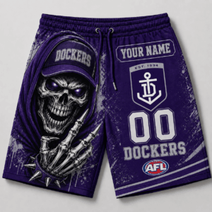 Auspiritmerch Fremantle Dockers Short Pants Custom Name Gifts For Fan