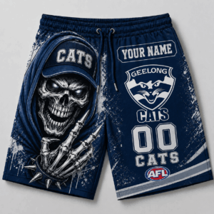 Auspiritmerch Geelong Cats Short Pants Custom Name Gifts For Fan