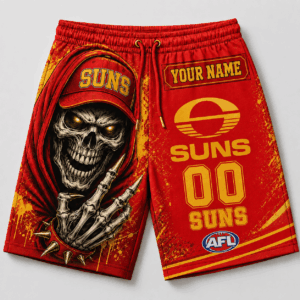 Auspiritmerch Gold Coast Suns Short Pants Custom Name Gifts For Fan