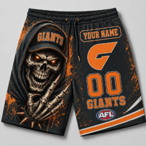 Auspiritmerch GWS Giants Short Pants Custom Name Gifts For Fan
