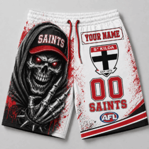 Auspiritmerch St Kilda Saints Short Pants Custom Name Gifts For Fan