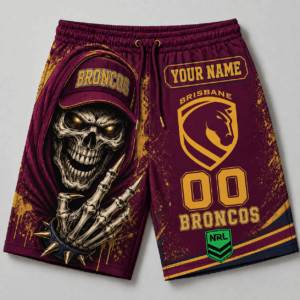 Auspiritmerch Brisbane Broncos Short Pants Custom Name Gifts For Fan