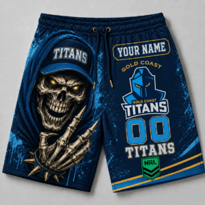 Auspiritmerch Gold Coast Titans Short Pants Custom Name Gifts For Fan