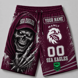 Auspiritmerch Manly Warringah Sea Eagles Short Pants Custom Name Gifts For Fan