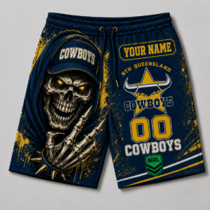 Auspiritmerch North Queensland Cowboys Short Pants Custom Name Gifts For Fan