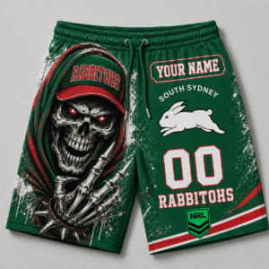 Auspiritmerch South Sydney Rabbitohs Short Pants Custom Name Gifts For Fan