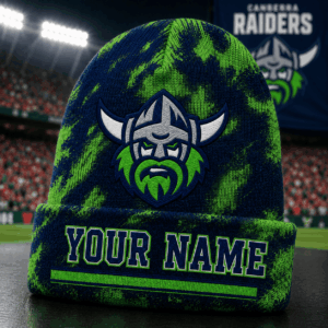Auspiritmerch Canberra Raiders Beanie Hat Custom Name Gift For Fans