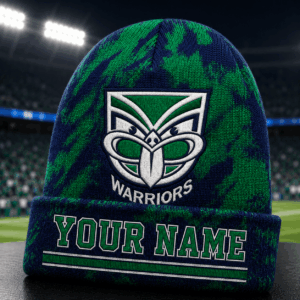 Auspiritmerch New Zealand Warriors Beanie Hat Custom Name Gift For Fans