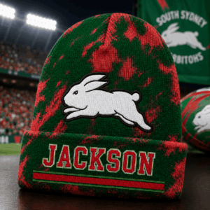 Auspiritmerch South Sydney Rabbitohs Beanie Hat Custom Name Gift For Fans