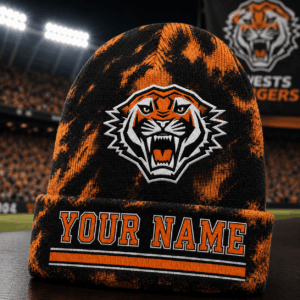 Auspiritmerch Wests Tigers Beanie Hat Custom Name Gift For Fans
