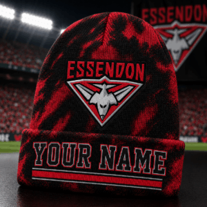 Auspiritmerch Essendon Beanie Hat Custom Name Gift For Fans