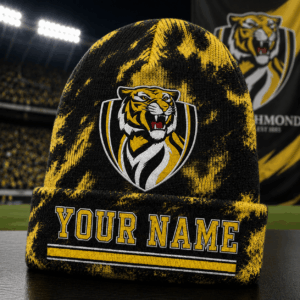 Auspiritmerch Richmond Tigers Beanie Hat Custom Name Gift For Fans