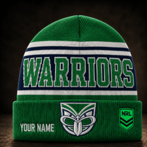 Auspiritmerch New Zealand Warriors Beanie Hat Custom Name Gift For Fans