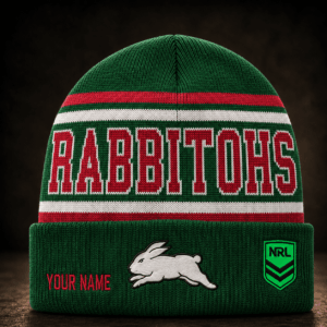Auspiritmerch South Sydney Rabbitohs Beanie Hat Custom Name Gift For Fans