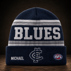 Auspiritmerch Carlton Blues Beanie Hat Custom Name Gift For Fans