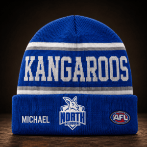 Auspiritmerch North Melbourne Beanie Hat Custom Name Gift For Fans