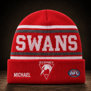 Auspiritmerch Sydney Swans Beanie Hat Custom Name Gift For Fans