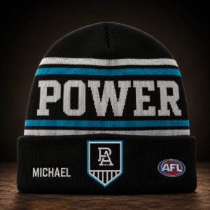 Auspiritmerch Port Adelaide Beanie Hat Custom Name Gift For Fans