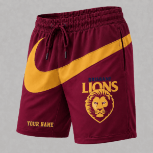 Auspiritmerch Brisbane Lions Short Pants Custom Name Gifts For Fan